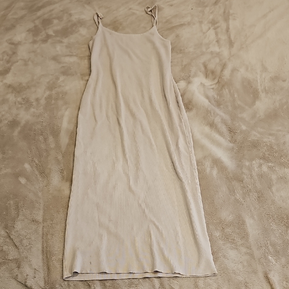 Cream Sleeveless Dress